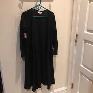 Lularoe NWT solid black Sarah ribbed medium